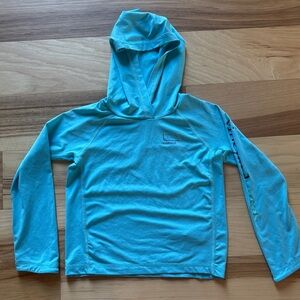 Vineyard Vines Light Blue Kids Performance long sleeve shirt with hood, 4T